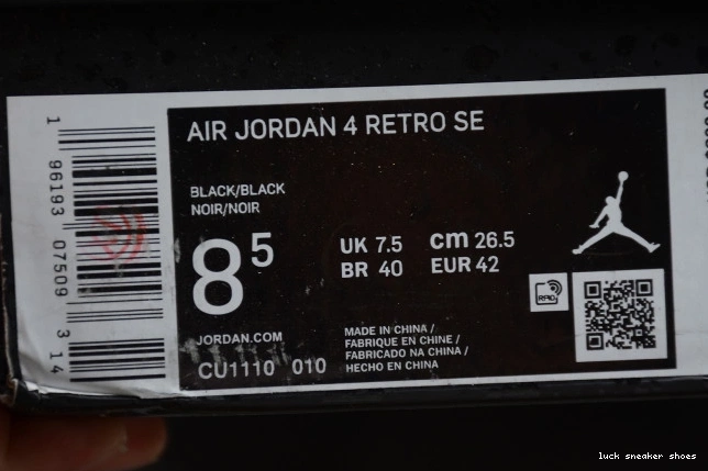 Reps LUCY 4 (2020) Jordan Air Black Cat CU1110-010 0712